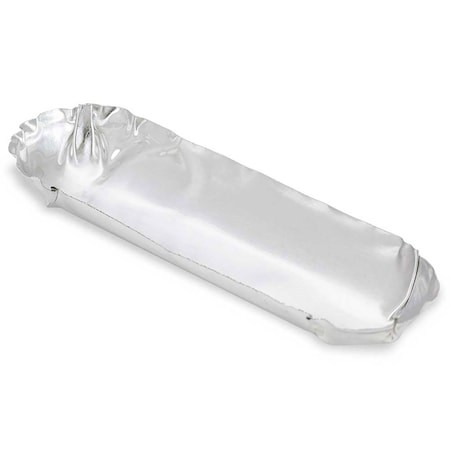 Globe Scientific Aluminum Micro Weighing Dish, 10ml, 65L x 18W x 9H mm, U Round, Crimped Walls, 100PK 8329